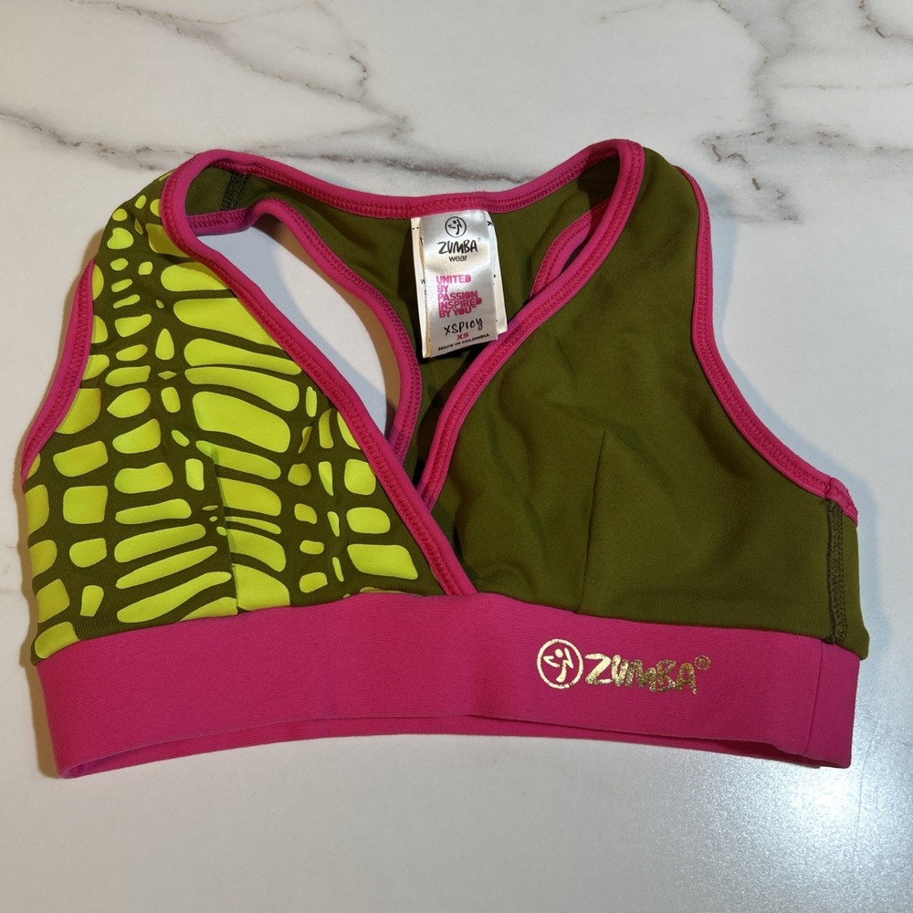 ZUMBA FITNESS RACERBACK V Sports BRA XS